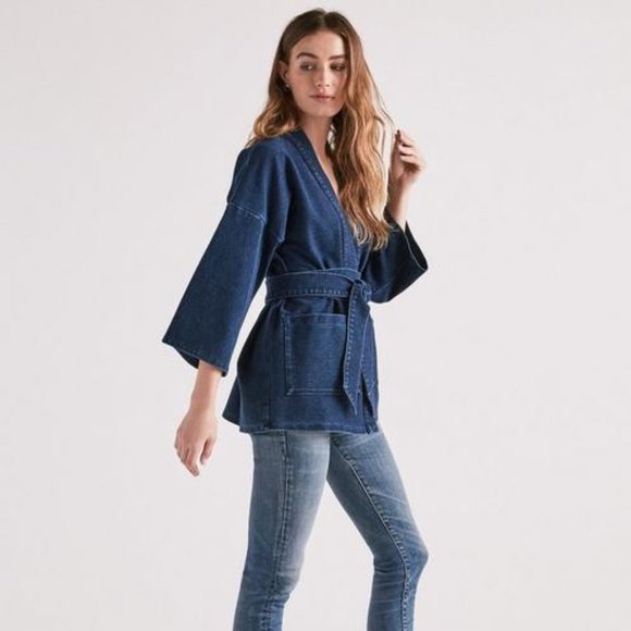 lucky brand denim kimono jacket